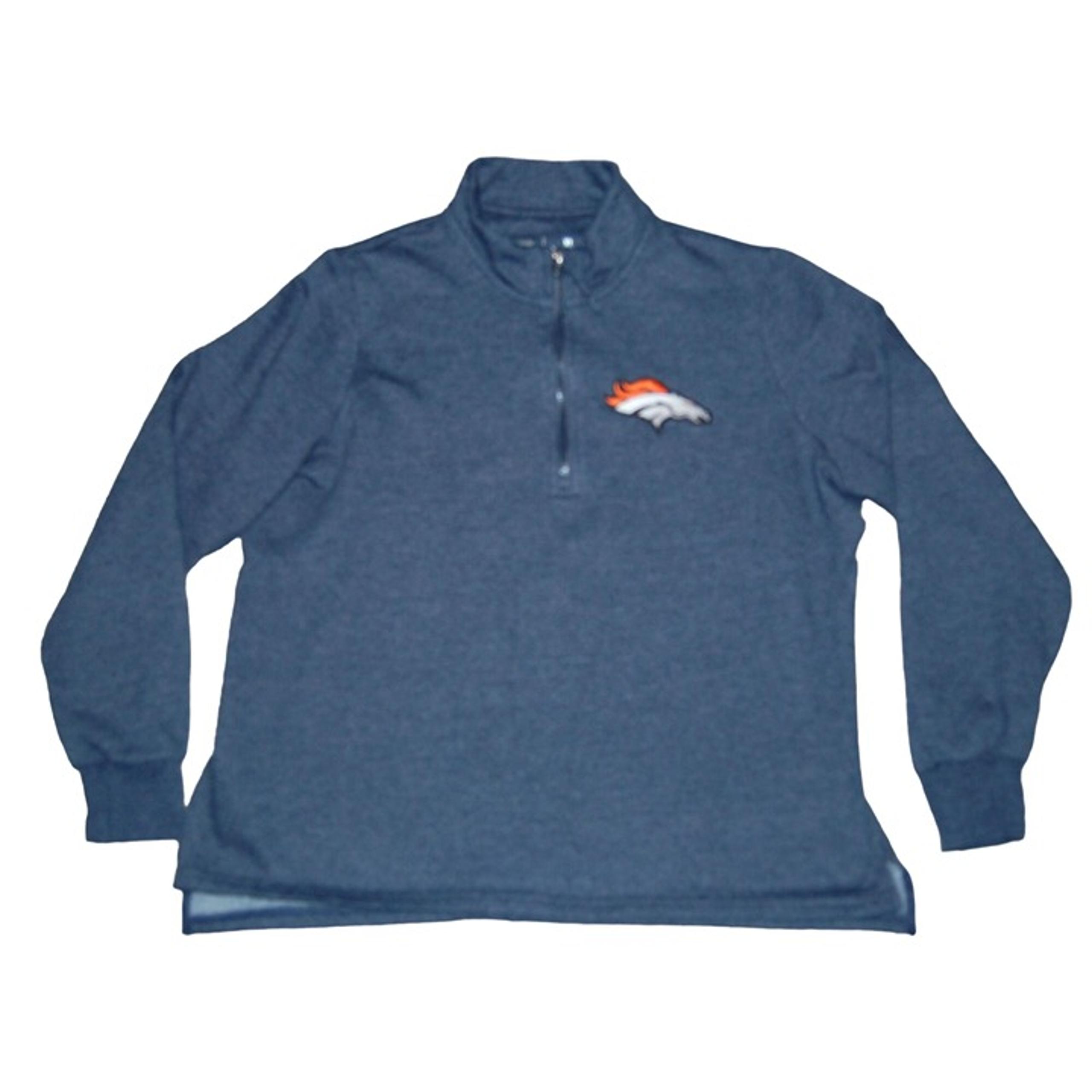 Denver Broncos Antigua Navy 1/4 Zip Pullover Sweater Women's XL