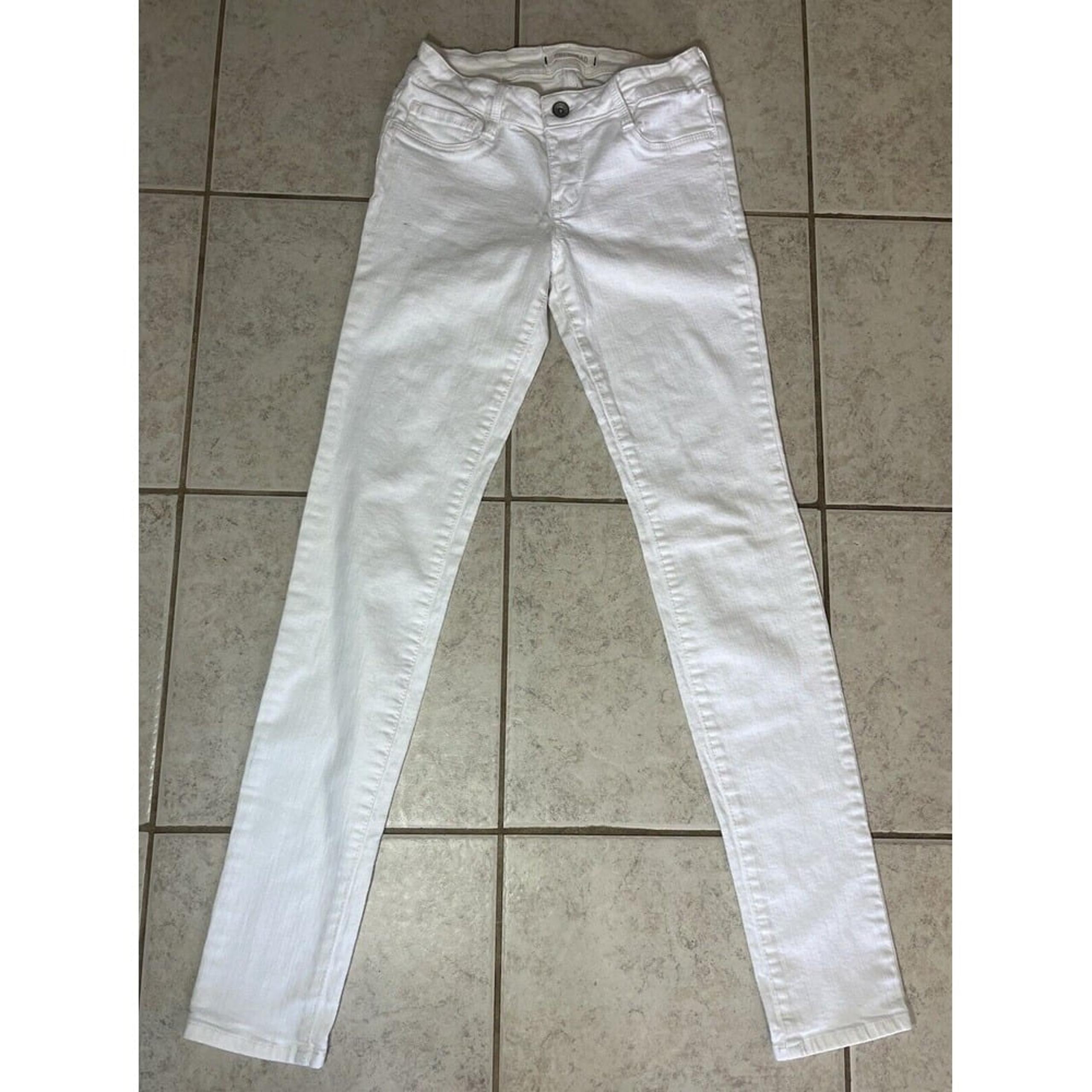 Bullhead Jeans Women's 5 White Super High Rise Skinniest Denim Cotton Blend