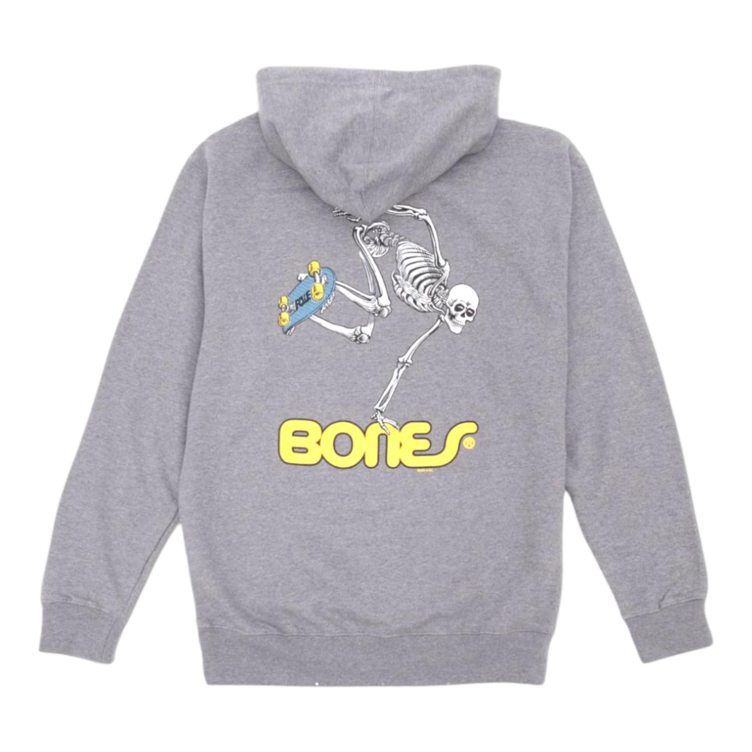 Powell Peralta Skateboard Skeleton Hood Gunmetal Heather Grey Men's Medium 2015