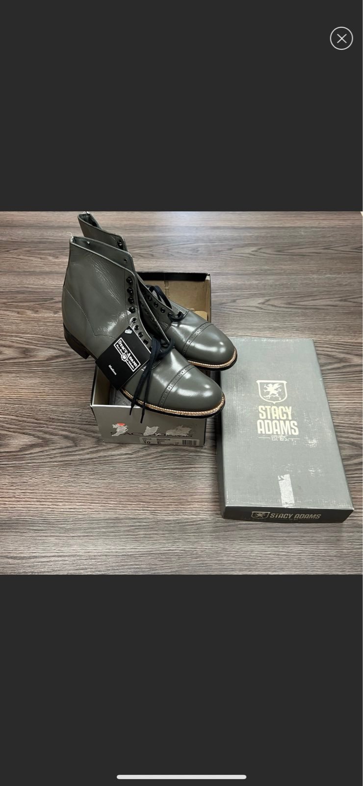 NEW Stacy Adams Madison Gray Ankle Boots 10 E