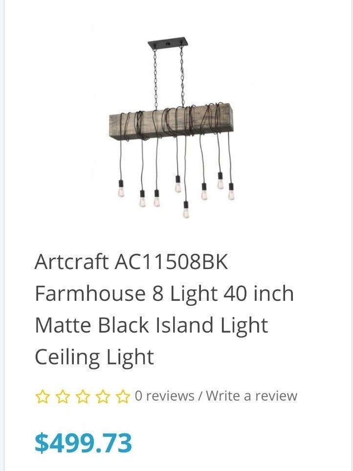 Aircraft Farmhouse 8 Light Ceiling Hang