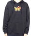 Sesame Street Elmo Butterfly Graphic Kangaroo Pocket Gray Hoodie Sweatshirt 2XL