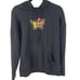 Sesame Street Elmo Butterfly Graphic Kangaroo Pocket Gray Hoodie Sweatshirt 2XL