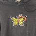 Sesame Street Elmo Butterfly Graphic Kangaroo Pocket Gray Hoodie Sweatshirt 2XL