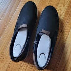 Slip on men's shoes black Nunn bush size 14