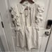 Sezane White Chacha Ruffled Lace Eyelet Dress XS 34 Bridal Summer Graduation