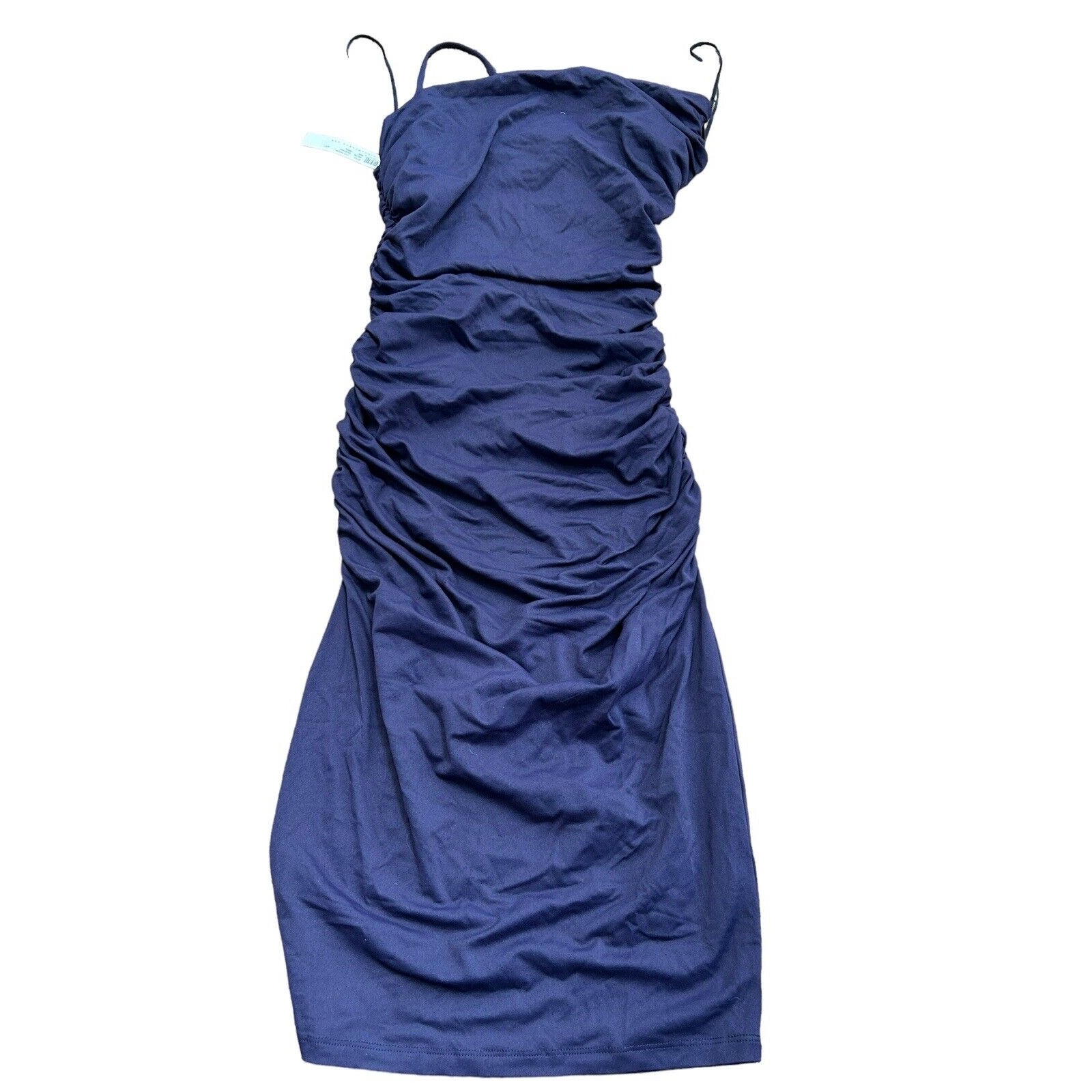 Susana Monaco Womens Size S Eggplant Ruched Spaghetti Strap Bodycon Dress NWT