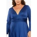 MAC DUGGAL Dress Size 20 / 20W Evening Gown Navy Blue NEW V Neck Pleated