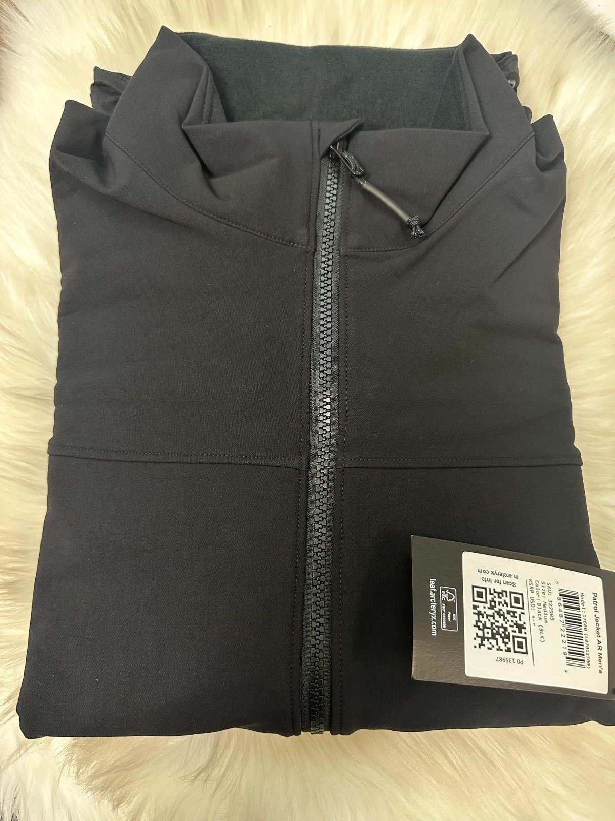 Arc'teryx PATROL JACKET AR MEN'S M in black NWT
