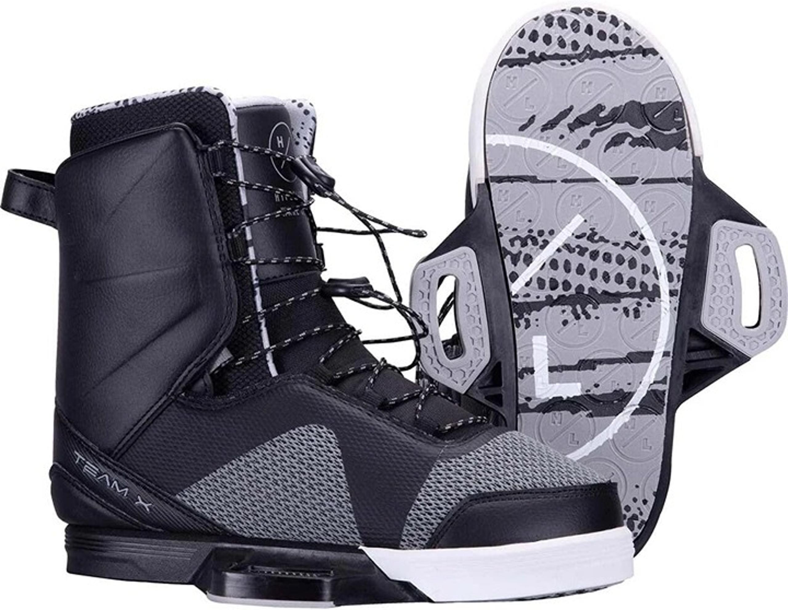 Hyperlite Team X Mens Wakeboard Bindings Black/Grey (11-12)
