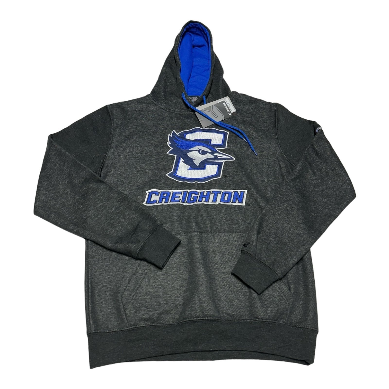 Creighton Blue Jays Hoodie Sweatshirt Men's Size S Colosseum Gray NCAA