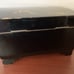 Antique Japanese black lacquer jewelry and music box.
