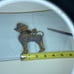 Antique Tibetan Brass Foo Dog Perfume Bottle W/ Coral & Lapis Lazuli Inlay *RARE