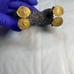 Antique Tibetan Brass Foo Dog Perfume Bottle W/ Coral & Lapis Lazuli Inlay *RARE