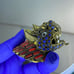 Antique Tibetan Brass Foo Dog Perfume Bottle W/ Coral & Lapis Lazuli Inlay *RARE