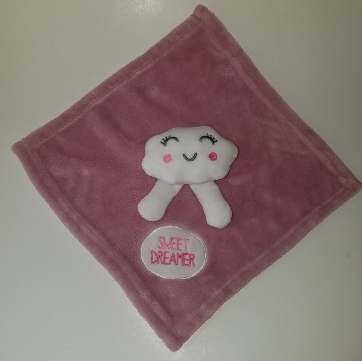 Pink Sweet Dreamer Lovey Plush White Cloud Baby Toy Soft Security Blanket 36753