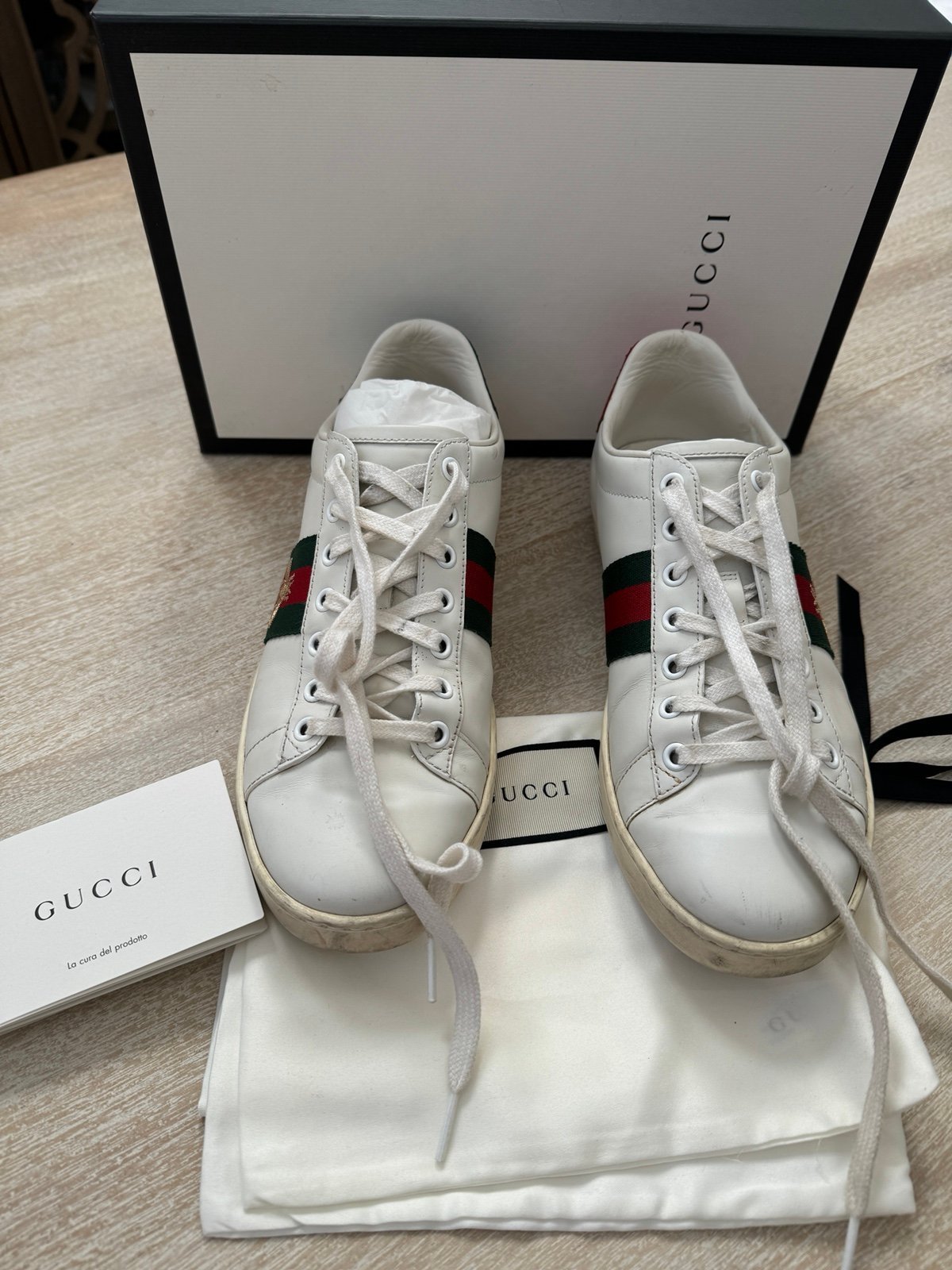 Gucci Ace Leather Sneakers (EU 38.5)