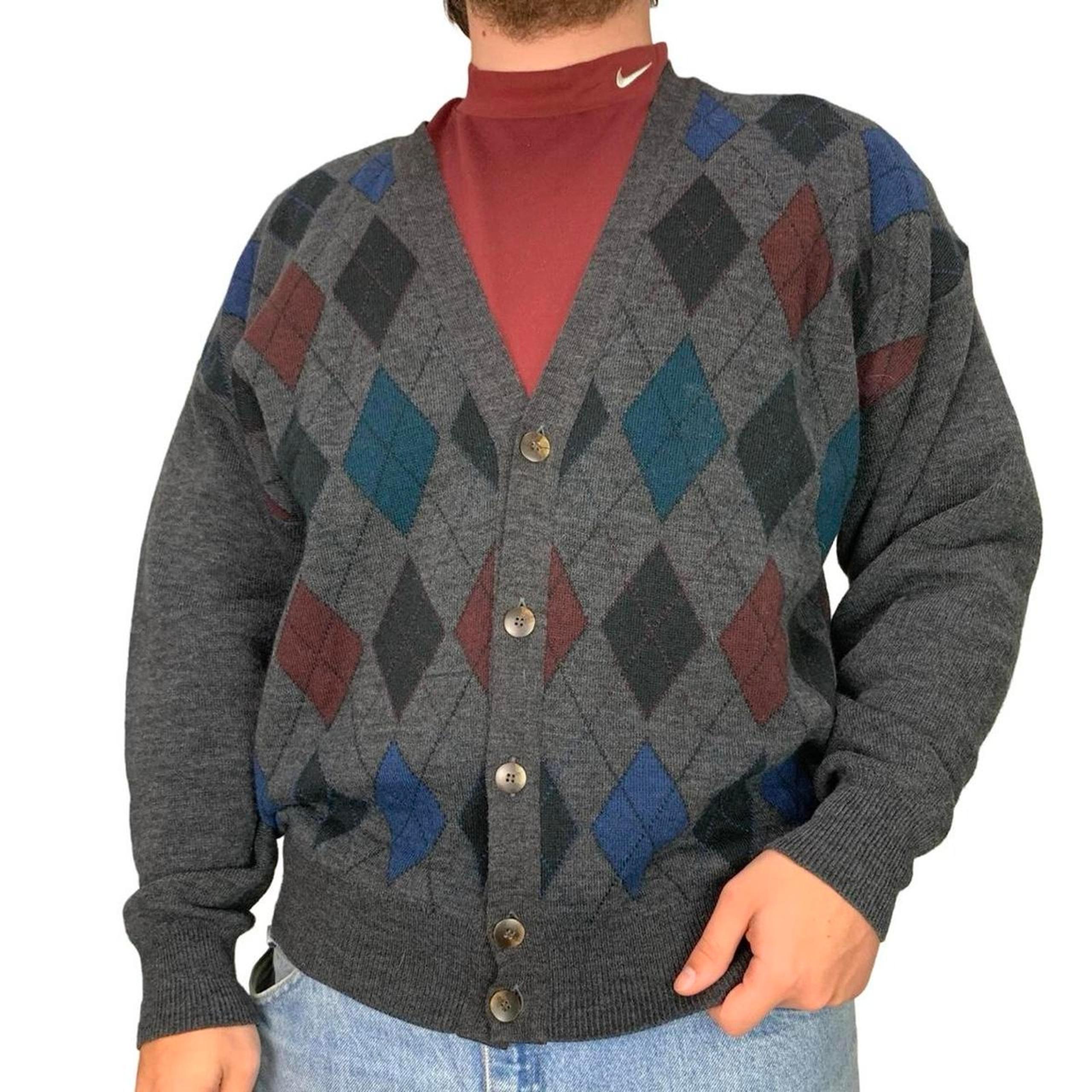 Vintage 90s Italian Wool Cardigan Sweater