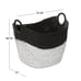 22 x 19 Black Seagrass Handmade Large Woven Storage Basket with Handles, 1-Pi