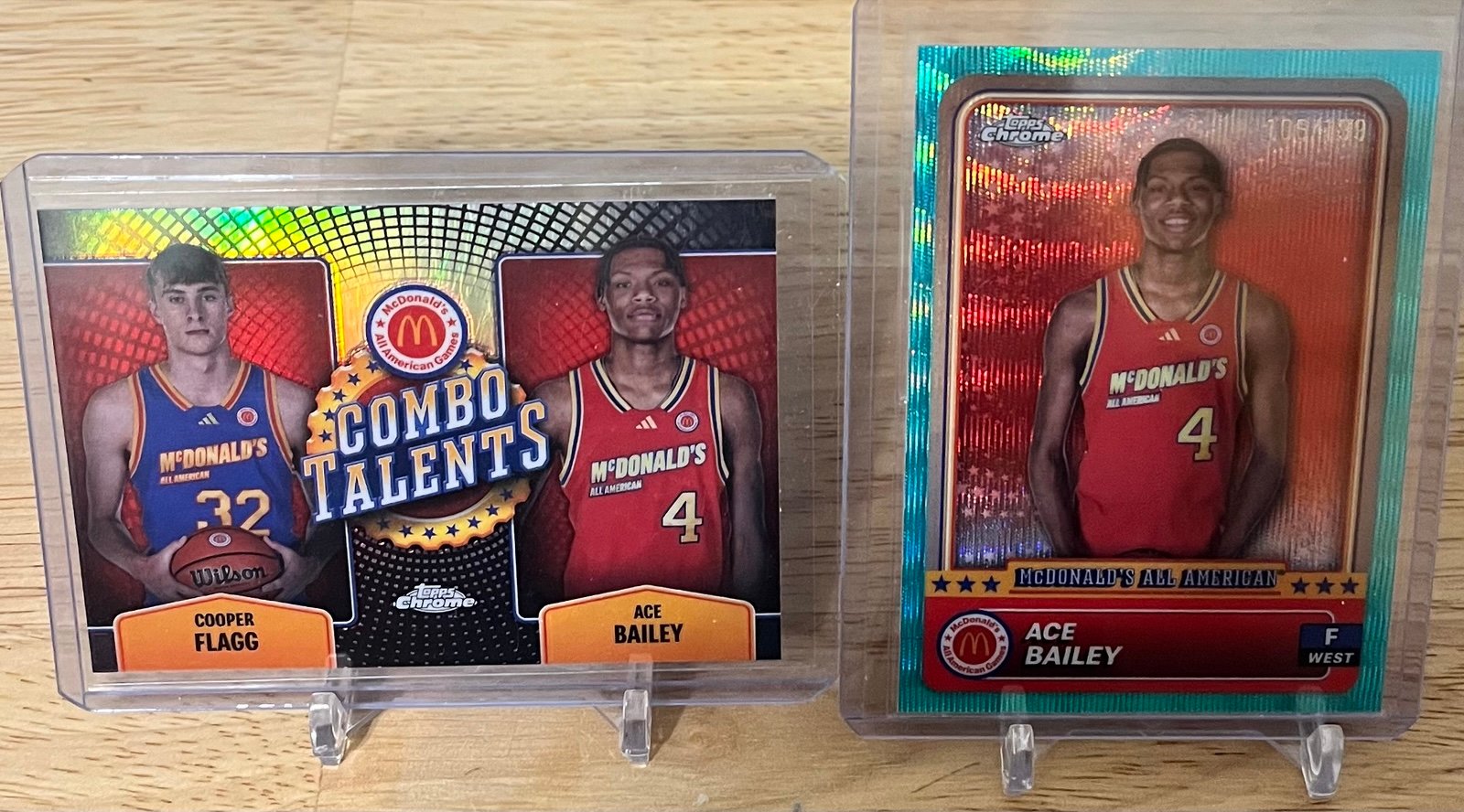 2024 Topps McDonald's Cooper Flagg Ace Bailey Combo Talents Refractor COT-COF SP