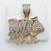 14K Gold Plated Cubic Zircon Pendant, INUS1BR246
