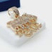 14K Gold Plated Cubic Zircon Pendant, INUS1BR246