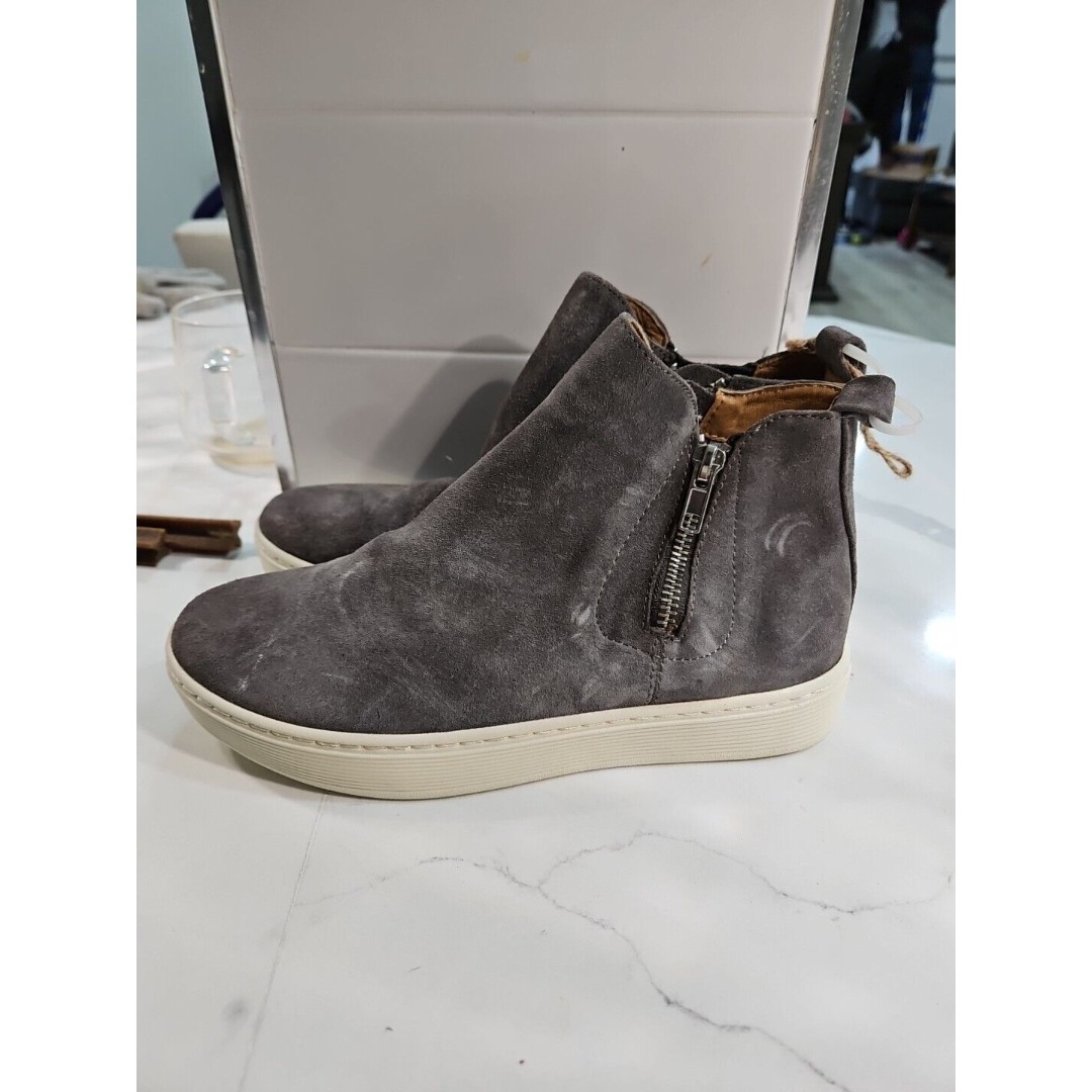 Sofft N6468* Womens Smoke Britton Zip Water Resistant High Top Sneaker Size 6.5