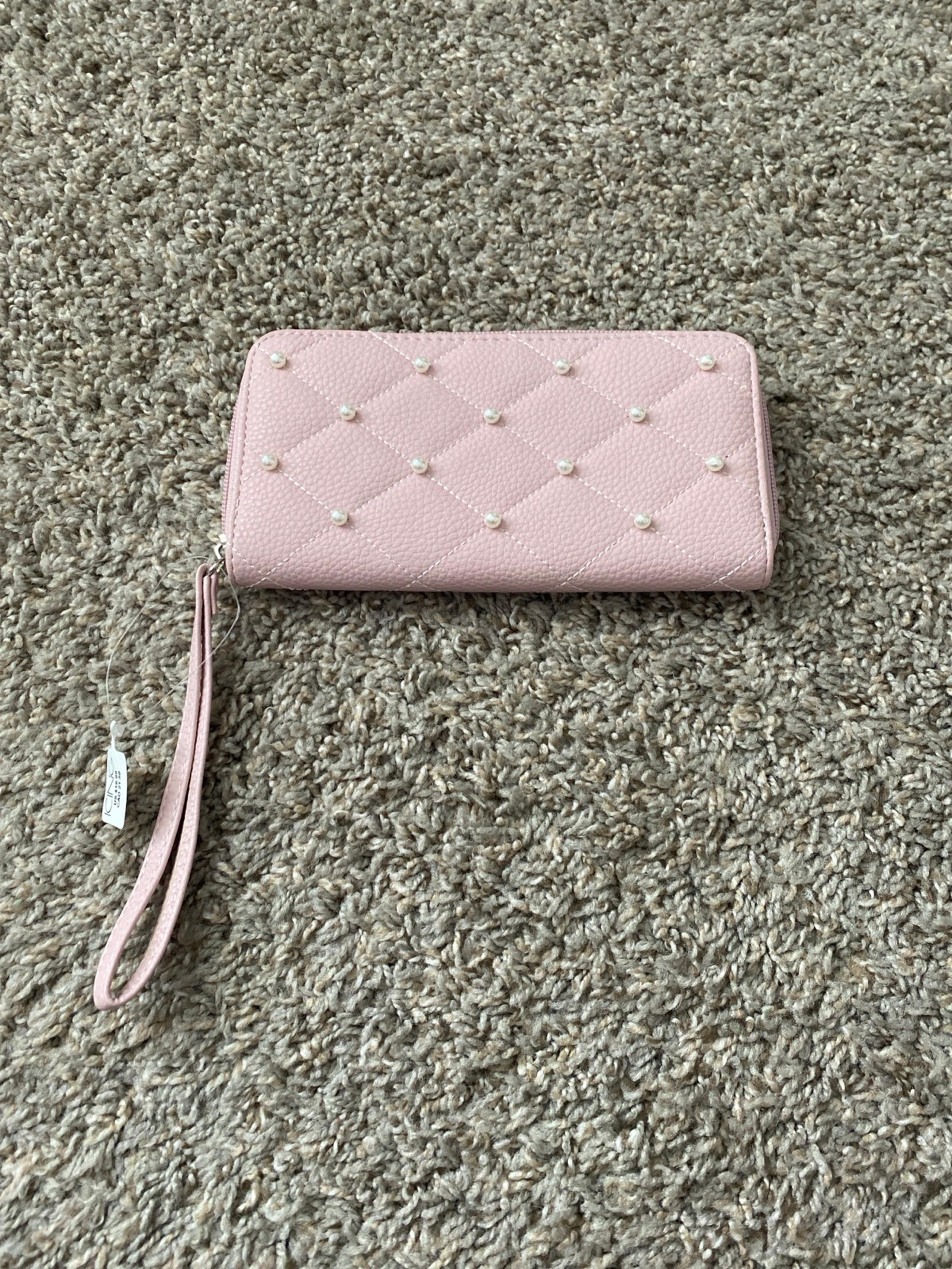 Icing Pink Pearl Leather Wallet Clutch