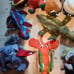 Large LOT 36 Pieces - Bark Box Dog Toys Squeak S/ M/L Used