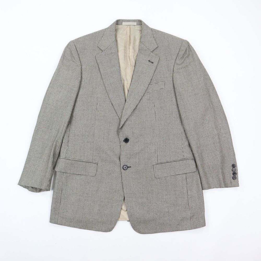 Vintage Maus & Hoffman Gable Silk Cashmere Check Sport Jacket Suit Blazer 42L
