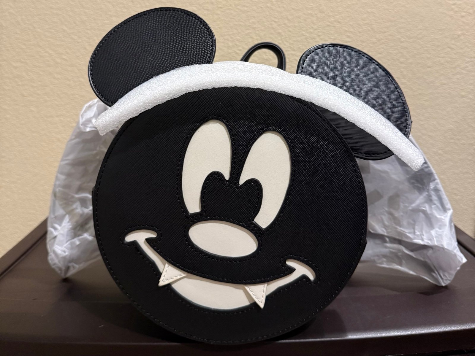 Loungefly Mickey Bat Convertible Mini Backpack. LASR Exclusive Glow in the Dark.