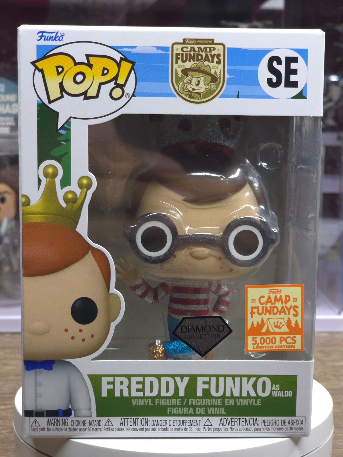 SE Freddy Funko as Waldo 2023 Camp Fundays 5000 PCS Diamond Collection LE Funko