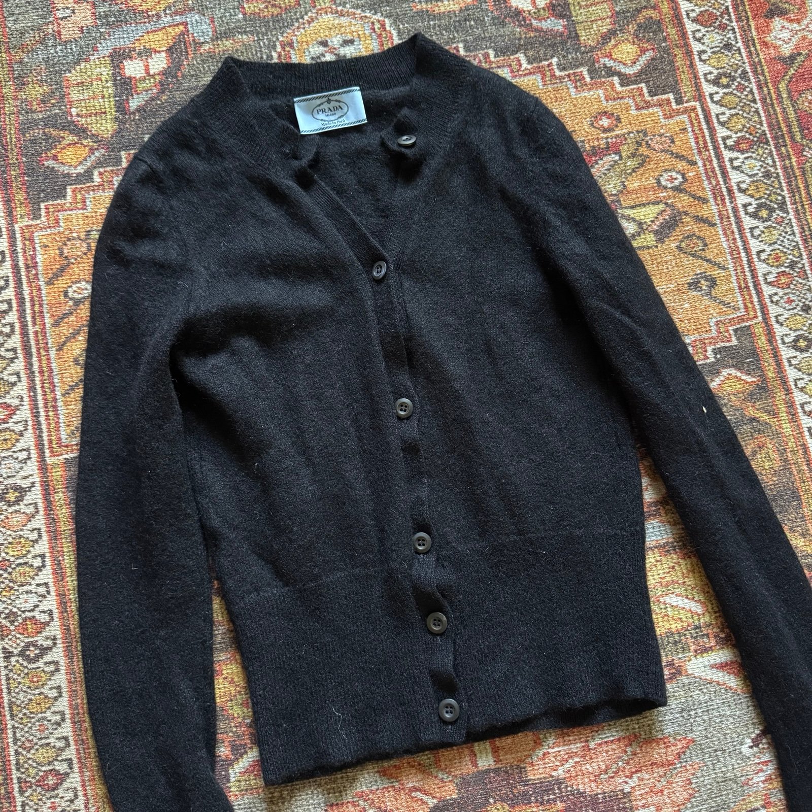 Y2k Women’s Prada virgin wool cardigan size 42 small