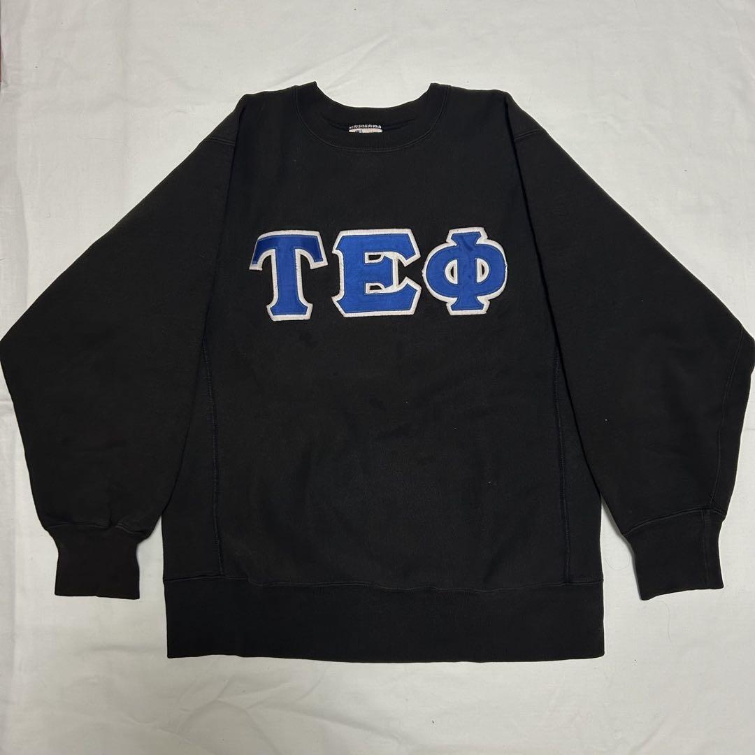 Rare 80s Black Reverse Weave Black Print Trico 2 Tag No Eye XL