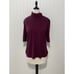 Joie Turtleneck Short Sleeve Pullover Tee Shirt T- Shirt Burgundy Red Large