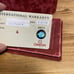 VINTAGE GENUINE OMEGA Red watch box With International Warranty ID & ID Holder