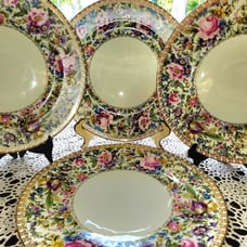 Rosenthal- Continental Garden Caprice Dinner Plates (4) Set#1