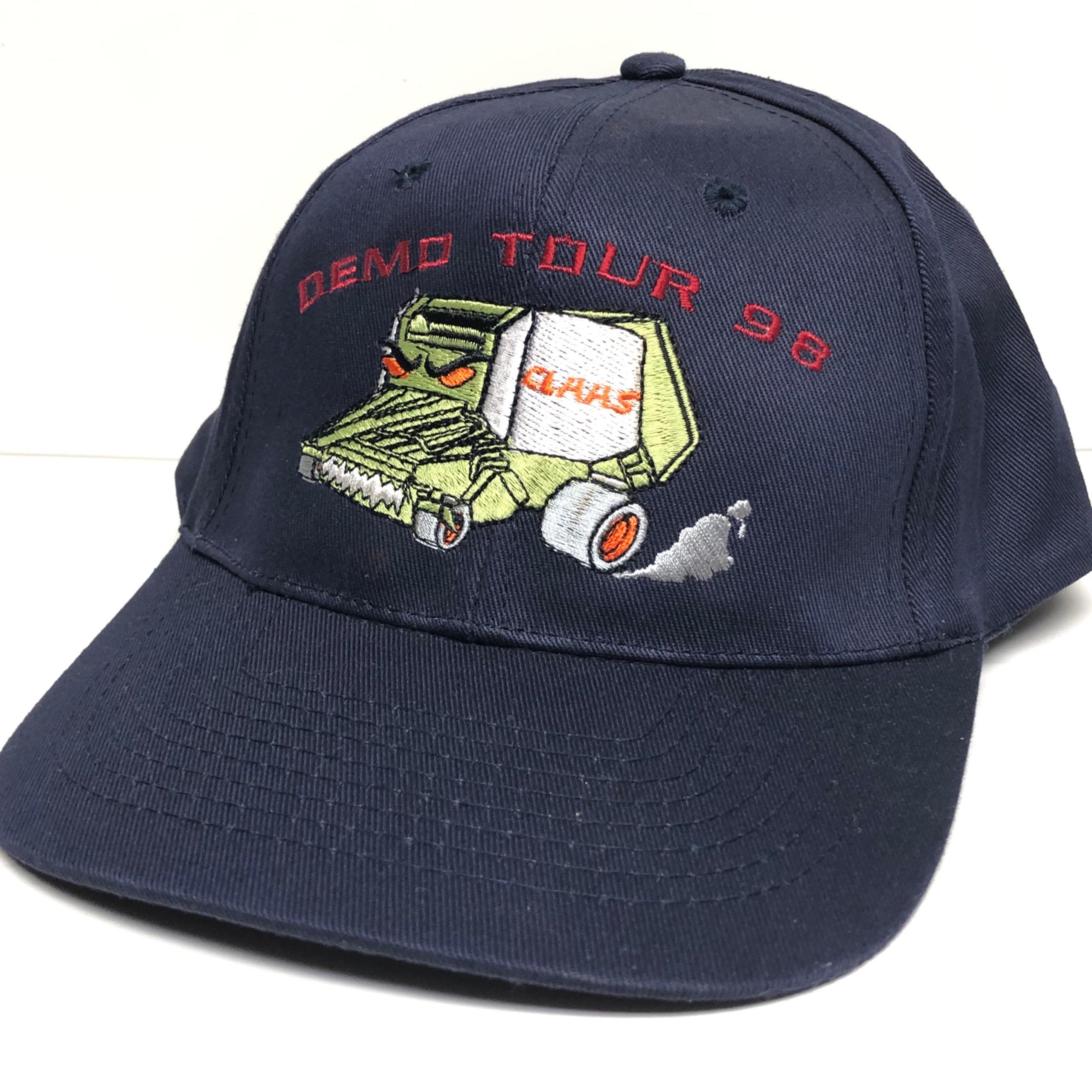 Vintage 90s CLAAS Tractor Hat Embroidered Logo Baseball Cap Farming Trucking Rig