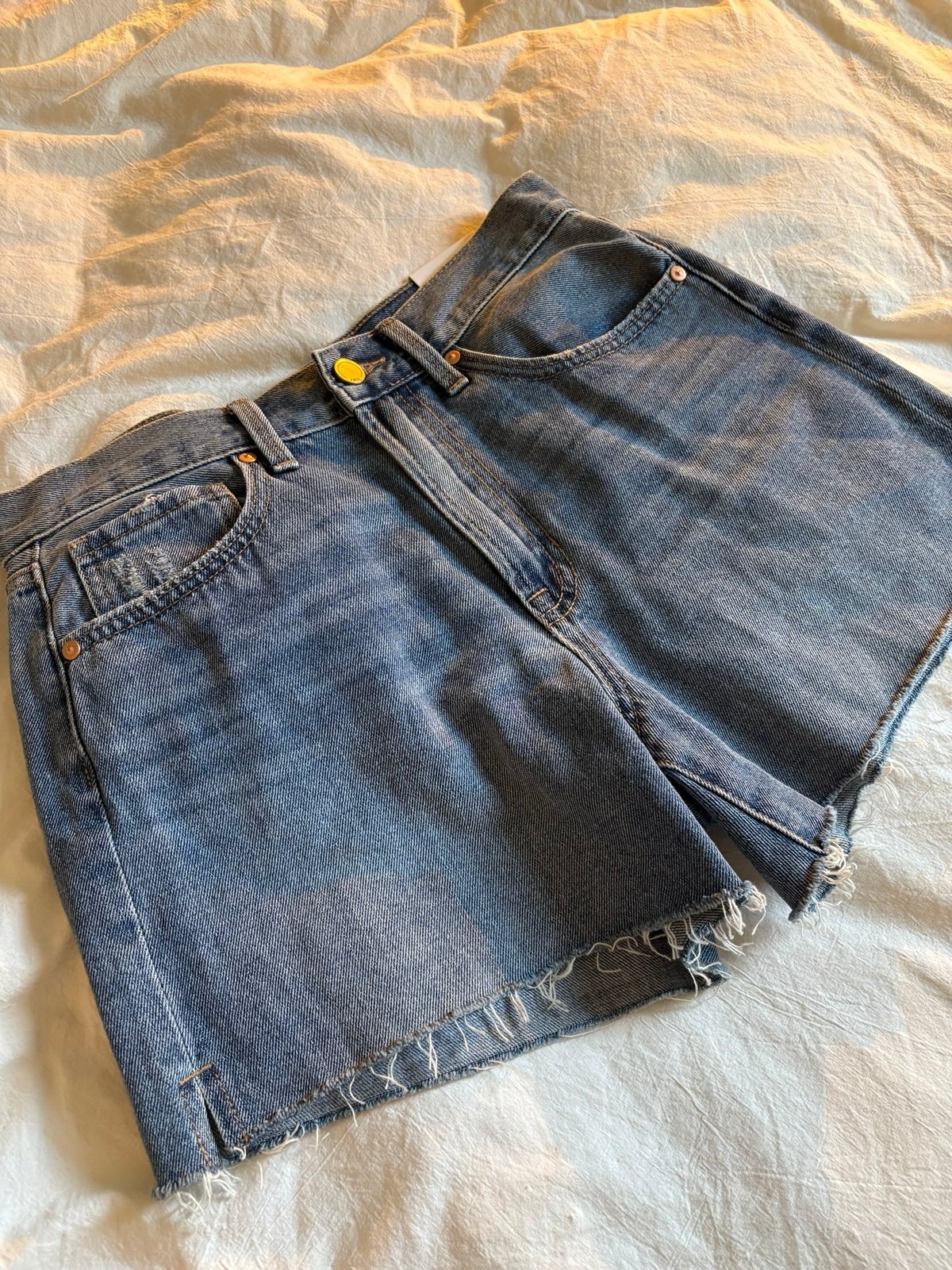 JBD 100% Cotton Slightly Frayed Jean Shorts