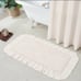 Beautiful Farmhouse/Country/Neutral Burlap Antique White Bathmat 27x48