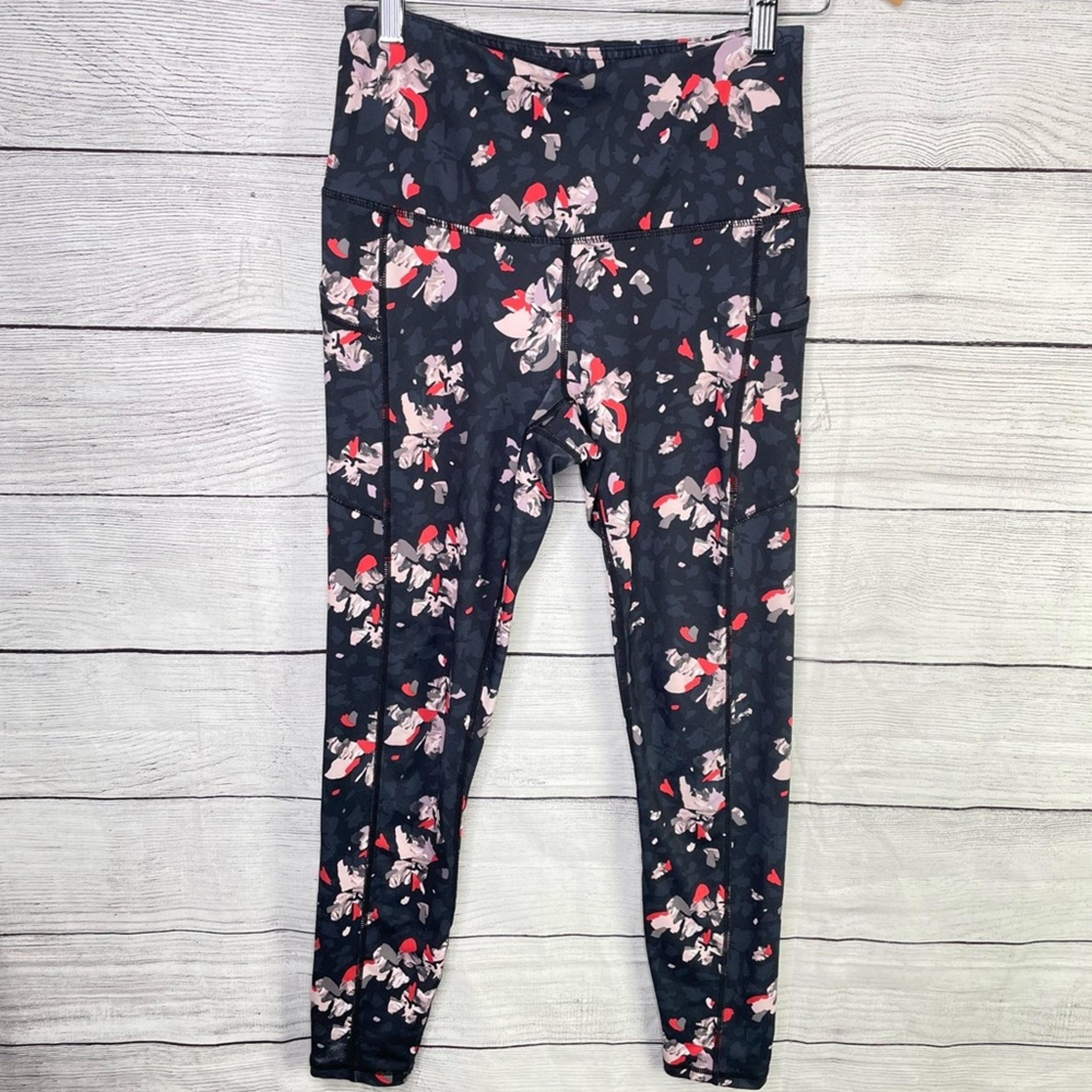 GAIAM Floral Print Leggings Pockets S