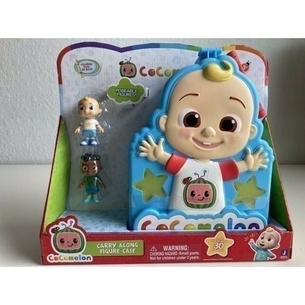 Cocomelon Official Carry Along Figure Case Holds 30 Includes 2 Characters New