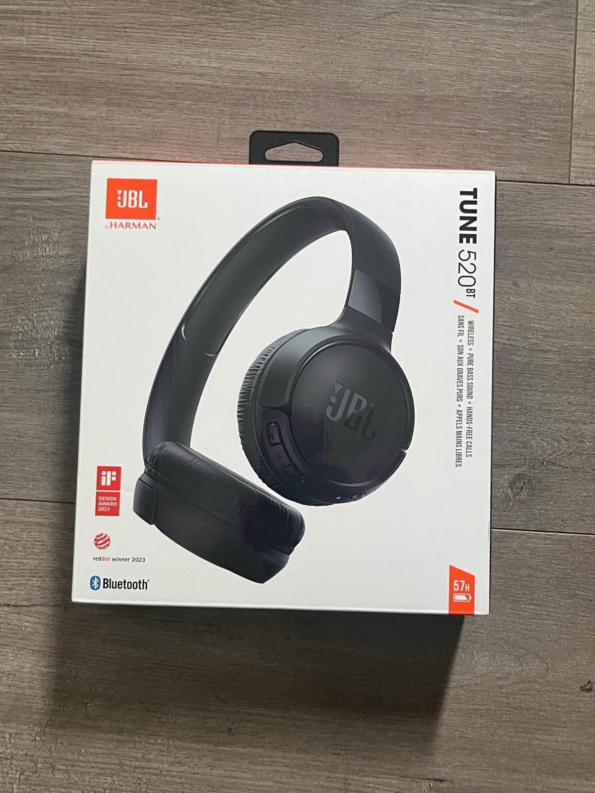 JBL TUNE520BT wireless on-ear headphones