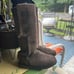 UGG Women’s 7 Classic Cardy Knit Convertible Brown & Gold Metallic Tall Boots