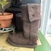 UGG Women’s 7 Classic Cardy Knit Convertible Brown & Gold Metallic Tall Boots