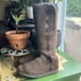 UGG Women’s 7 Classic Cardy Knit Convertible Brown & Gold Metallic Tall Boots