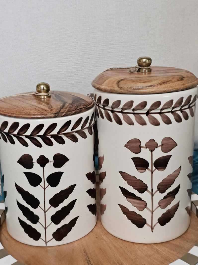 Made in India flower leaf canisters large and middle rare and HTF set viral