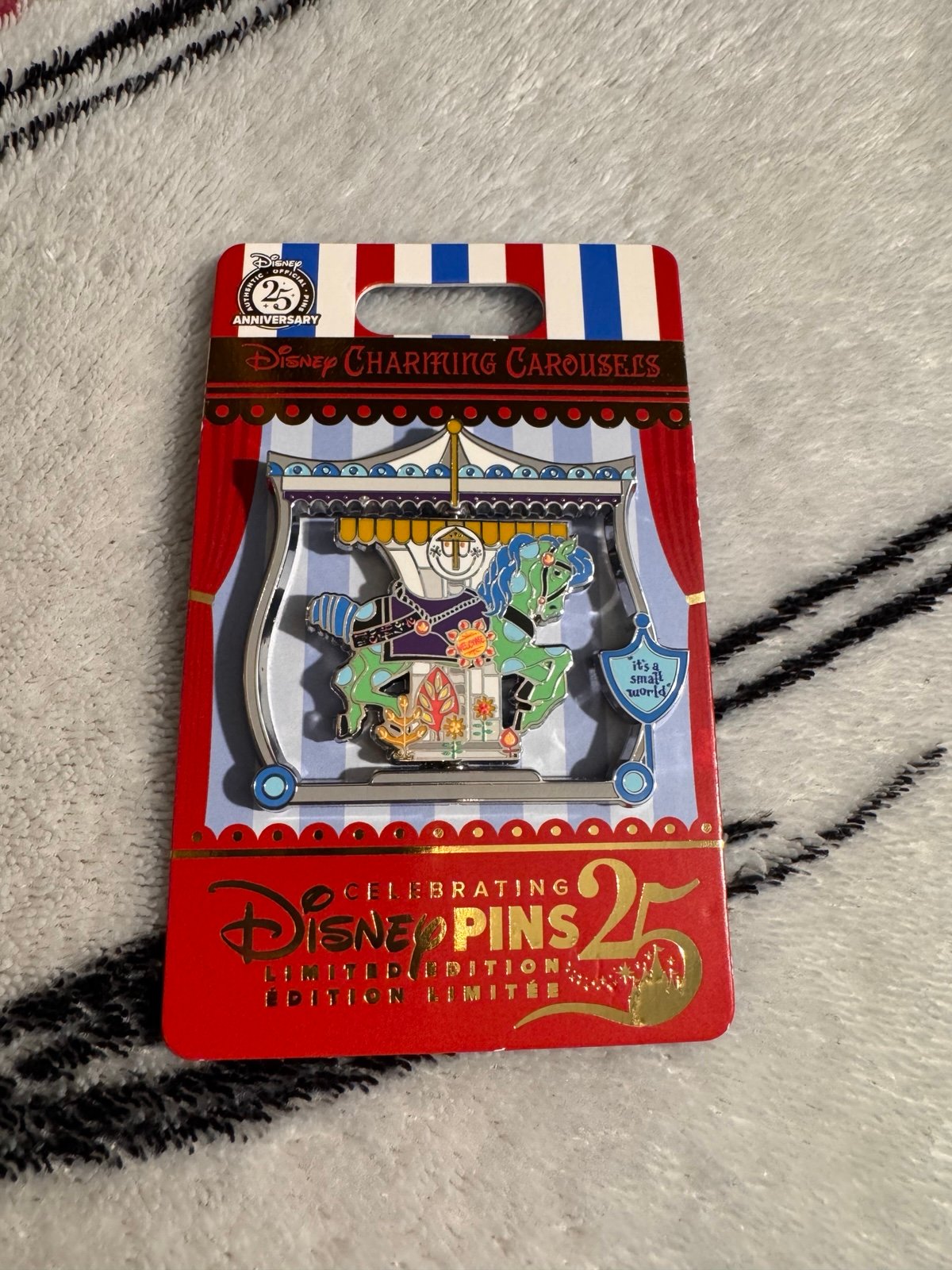 Disney Charming Carousels It’s A Small World Spinner Pin