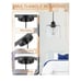 Vintage Hanging Pendant Light Black Finish Handblown Clear Seeded Glass 2 Pack