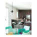 Vintage Hanging Pendant Light Black Finish Handblown Clear Seeded Glass 2 Pack